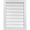 Ekena Millwork Vertical Surface Mount PVC Gable Vnt: Non-Functional, w/2"W x 1-1/2"H, Brickmould Frame, 20"W x 26"H GVPVE20X2602SN - alternate 1